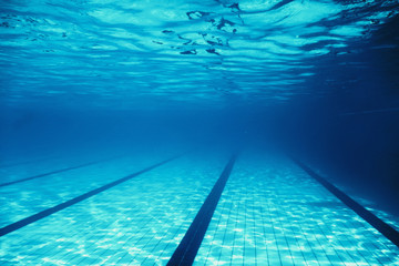 Underwater Empty Swimming Pool