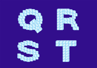 ice cube alphabet font . typography vector