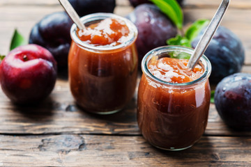 summer jam with red plums