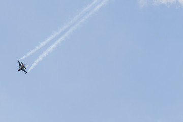 F-16 Fighting Falcon de la composante air Belge en démonstration au salon du Bourget 2019
