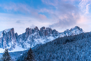 Dolomites landscape in the winter