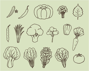 緑黄色野菜01-線画