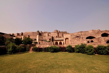 Fototapeta premium The Golconda Fort in Hyderabad is an ancient seat of the royal rulers of Hyderabad