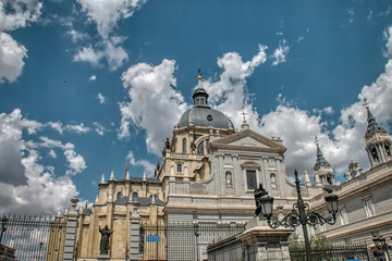 Detail of a beautiful old building in the center of Madrid.