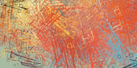 Obraz premium Modern art. Wide brush. Abstract. Painterly mix. Canvas surface. Oil painting. Colorful pattern. Backdrop material. Wall painting. 2d illustration. Handmade background.