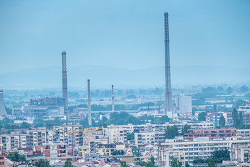Communist urban planning legacy still defining parts of the the otherwise charming city of Plovdiv, Bulgaria