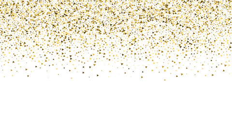 Gold triangles luxury sparkling confetti. Scattere