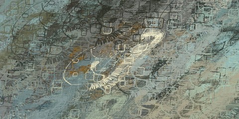 Modern art. Abstract. Wall painting. Colorful pattern. Wide brush. Canvas surface. Color texture. Painterly mix. Backdrop material. Handmade background. 2d illustration. 