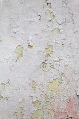 Old Weathered White Painted Peeling Wall Texture 