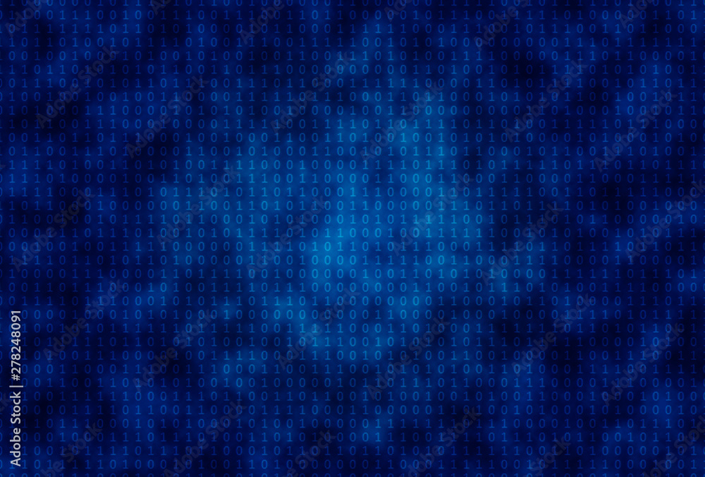 Poster blue abstract technology binary code background