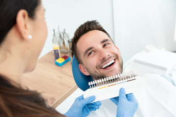 Teeth whitening in stomatology clinic