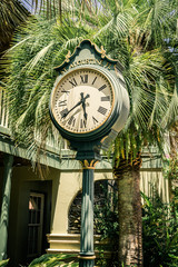 Clock in the Downtown Area of St. Augustine Florida
