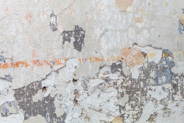 Old Weathered White Painted Peeling Wall Texture 