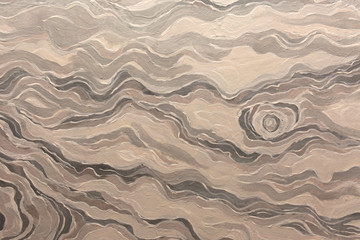 White and gray abstract wave pattern. Oil paint texture.