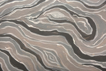 White and gray abstract wave pattern. Oil paint texture.