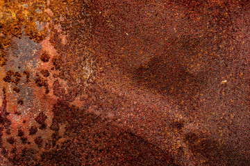 Fototapeta na wymiar Old Rusty Metal Corrosion Oxidized Texture Surface. Rusted Iron Grunge Abstract Background.