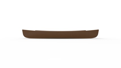 3d rendering of a canoe isolated in white studio background