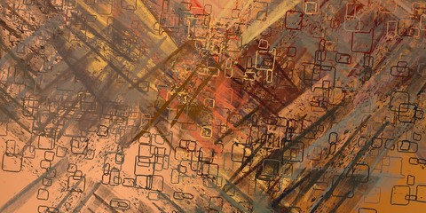 Color texture. Oil painting. Handmade background. Abstract. Modern art. Painterly mix. Colorful pattern. Wall painting. Wide brush. Backdrop material. 2d illustration.