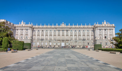 The Royal Palace of Madrid (Spanish: Palacio Real) is the official residence of the Spanish Royal Family at the city of Madrid, although now only used for ceremonies.