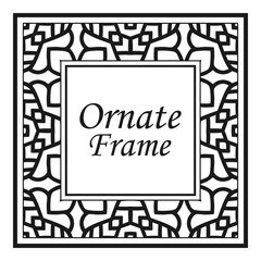 Vintage flourishes ornament swirls lines frame template vector illustration. Victorian borders for greeting cards, wedding invitations, advertising or other design and place for text.