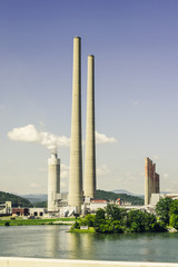 Tall Stacks of a Coal Power Plant