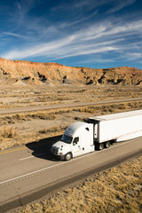 Dramatic Sky High Road Big Rig OTR Transportation