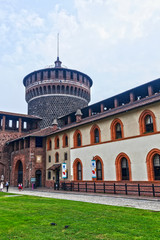 Tower of the Sforza castle in Milan