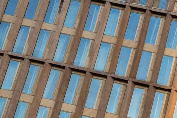 Background of the windows and balconies of the multi-storey building.