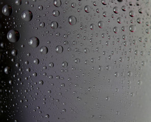 Extreme close up shot of water drops