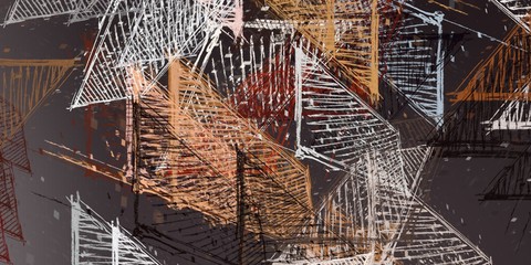 Obraz premium Painterly mix. Modern art. Wide brush. Canvas surface. Abstract. Wall painting. Backdrop material. Handmade background. 2d illustration. Colorful pattern. Color texture. 