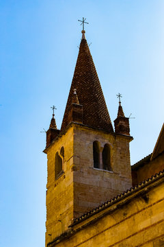 Elements of architecture of an old slaughterhouse in the city of Verona in Italy.