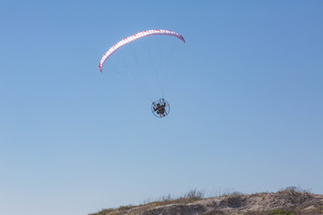Power Paragliding On Beach In Texas