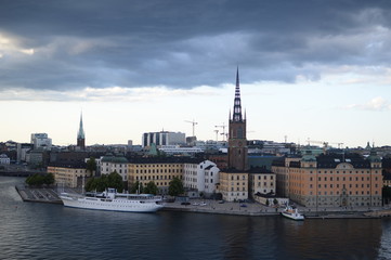 sweden stokholm city hall dramatic sky