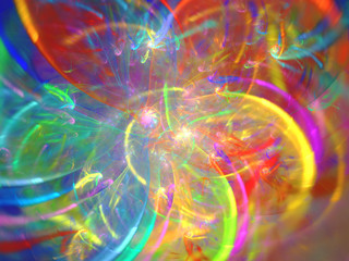 rainbow abstract fractal background 3d rendering illustration