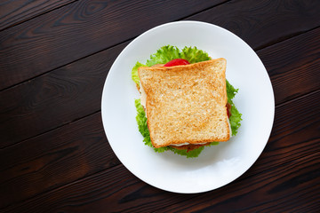 Sandwich on the plate