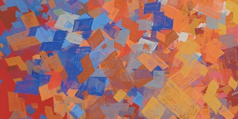 Abstract. Modern art. Handmade background. Painterly mix. Canvas surface. Colorful pattern. Oil painting. Wide brush. 2d illustration. Wall painting. Backdrop material. 
