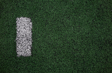 soccer field marking close up