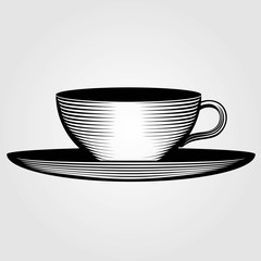 Coffee cup isolated on white background. Vector illustration