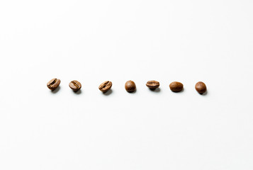 Isolated coffee beans.