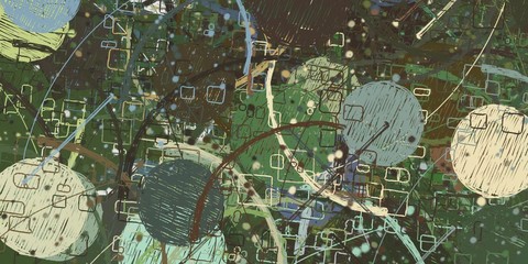 Wall painting. Abstract. Handmade background. Canvas surface. Wide brush. Painterly mix. Oil painting. Modern art. Colorful pattern. 2d illustration. Backdrop material. 