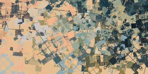 Wall painting. Abstract. Handmade background. Canvas surface. Wide brush. Painterly mix. Oil painting. Modern art. Colorful pattern. 2d illustration. Backdrop material. 