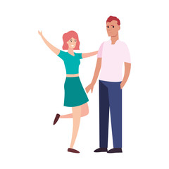 Obraz premium man and woman happy young people