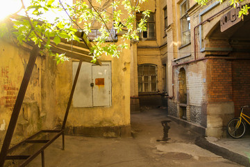 Narrow passages of old courtyards.