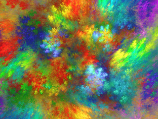 Obraz na płótnie Canvas rainbow abstract fractal background 3d rendering illustration