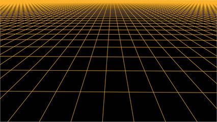 Abstract frame landscape. Vector perspective grid. 3d mesh