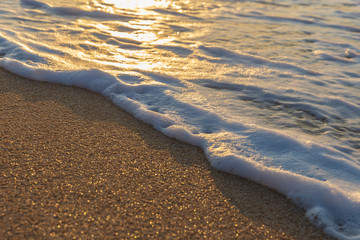 Storm on the Caspian Sea coast near Baku