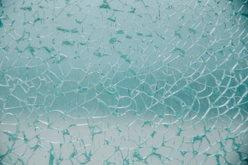 Brocken glass. Shot closed. Soft focus on the fragment of cracks and splinters