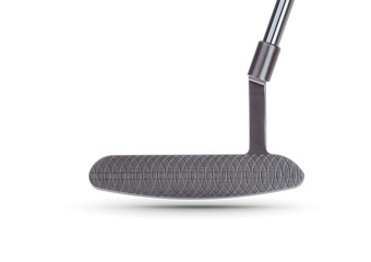 Textured Face of Golf Club Putter Isolated on a White Background