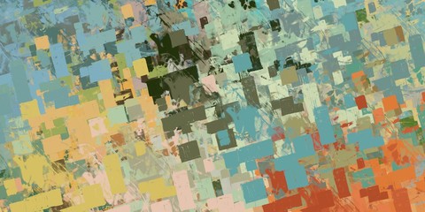 Painterly mix. Wall painting. Oil painting. Abstract. Canvas surface. Handmade background. Colorful pattern. Color texture. Backdrop material. 2d illustration. Wide brush. 