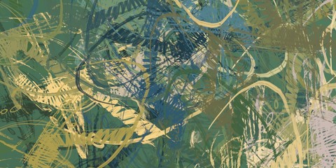 Painterly mix. Oil painting. Modern art. Abstract. Handmade background. Backdrop material. Colorful pattern. Wall painting. 2d illustration. Color texture. Canvas surface.